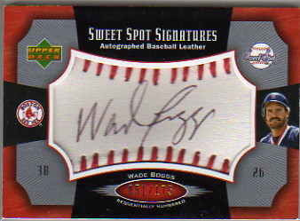 2005 Sweet Spot Signatures Red Stitch Black Ink #WB Wade Boggs/175