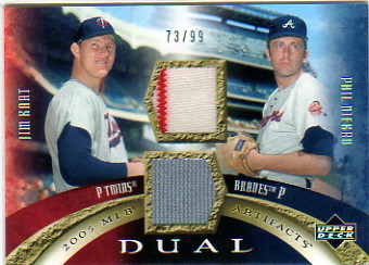 2005 Artifacts Dual Artifacts #KN Jim Kaat Jsy/Phil Niekro Jsy