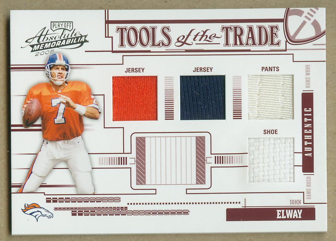 2005 Absolute Memorabilia Tools of the Trade Material Quad Red #47 John Elway