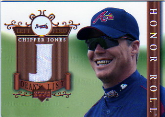 2003 Upper Deck Honor Roll Dean's List Jerseys #CJ1 Chipper Jones J
