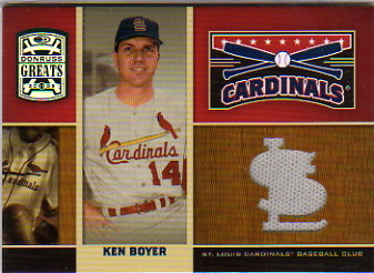 2005 Donruss Greats Redbirds Material #7 Ken Boyer Jsy T3