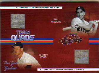 2005 Absolute Memorabilia Team Quads Swatch Single #16 New York Yanks Retro/100