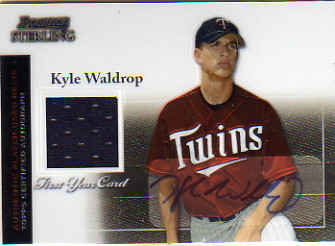 2004 Bowman Sterling #KWA Kyle Waldrop AU Jsy RC