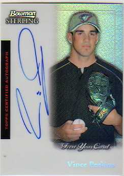 2004 Bowman Sterling Refractors #VP Vince Perkins FY AU