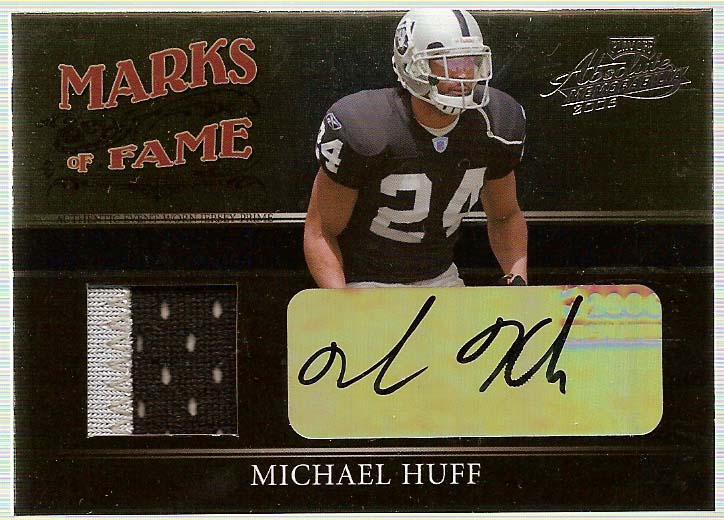 2006 Absolute Memorabilia Marks of Fame Material Autographs Prime #47 Michael Huff