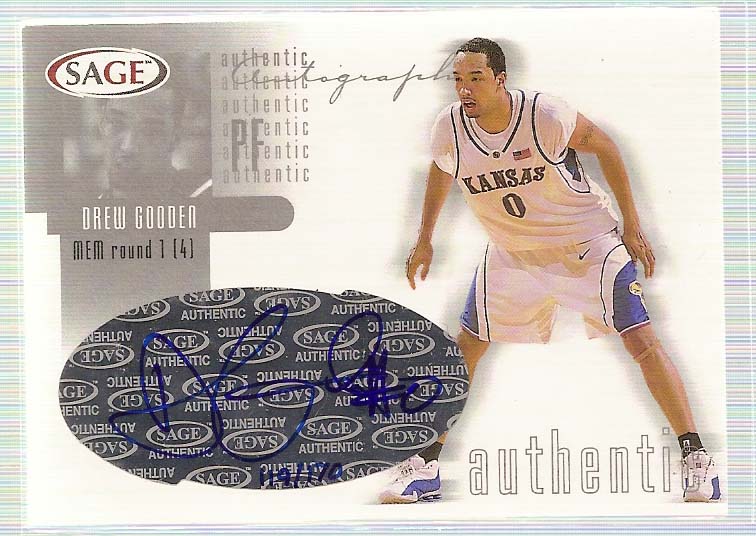 2002 SAGE Autographs Silver #A13 Drew Gooden/170