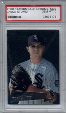 2000 Stadium Club Chrome Baseball #237 Jason Stumm Draft Pick Rookie PSA Gem Mint 10