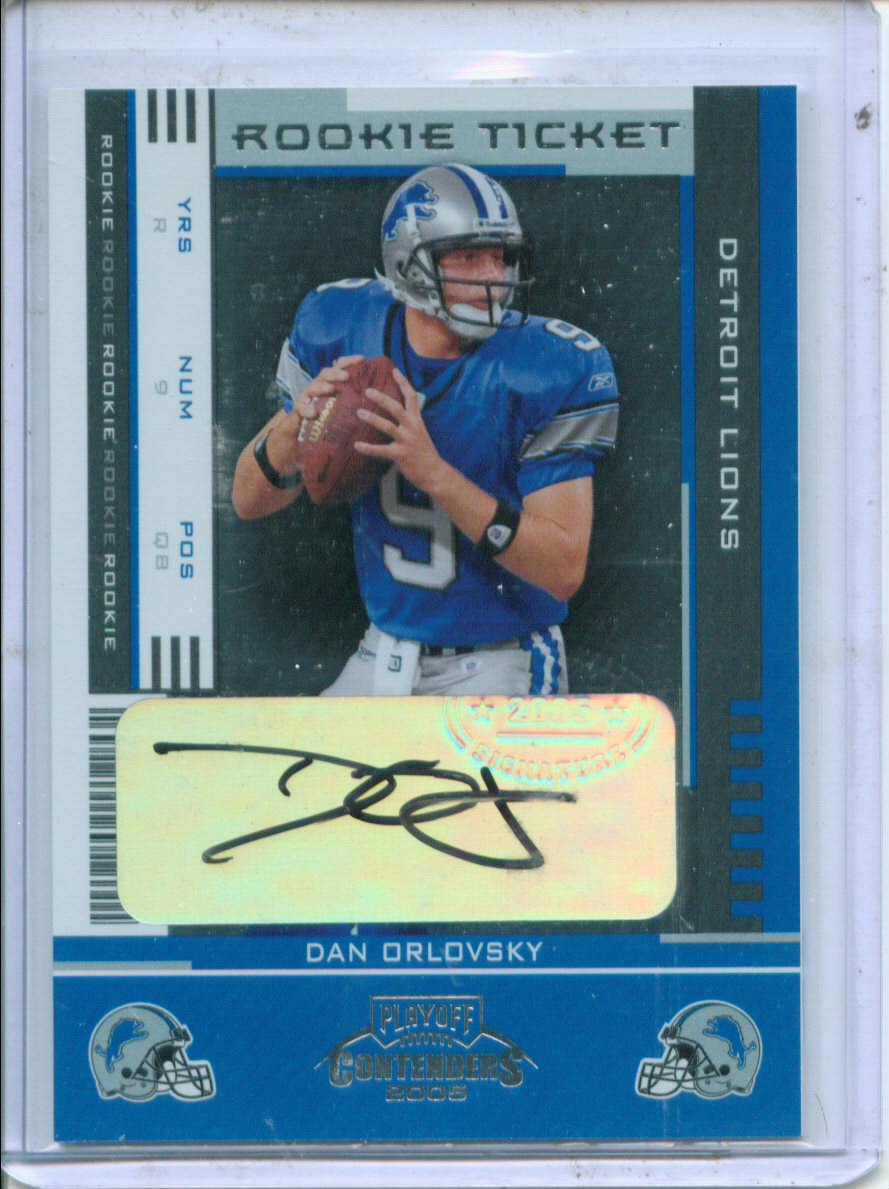 2005 Playoff Contenders #127 Dan Orlovsky AU RC