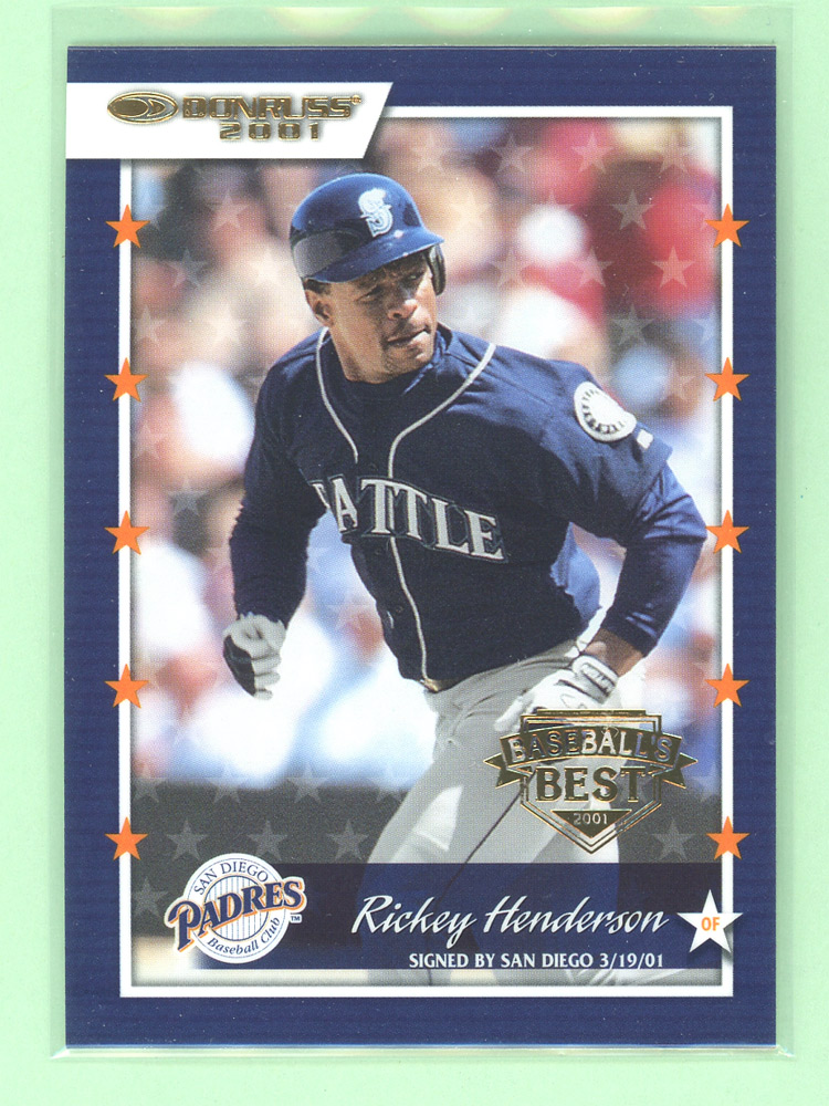 2001 Donruss Baseball's Best Gold #21 Rickey Henderson