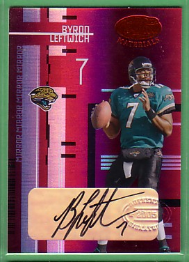 2005 Leaf Certified Materials Mirror Red Signatures #55 Byron Leftwich/25