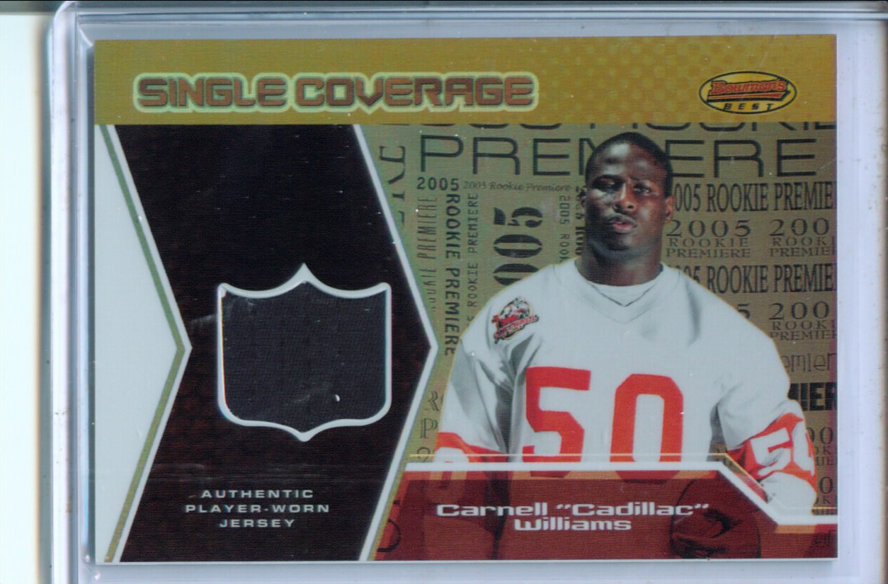 2005 Bowman's Best Single Coverage Jerseys #SCRCW Cadillac Williams