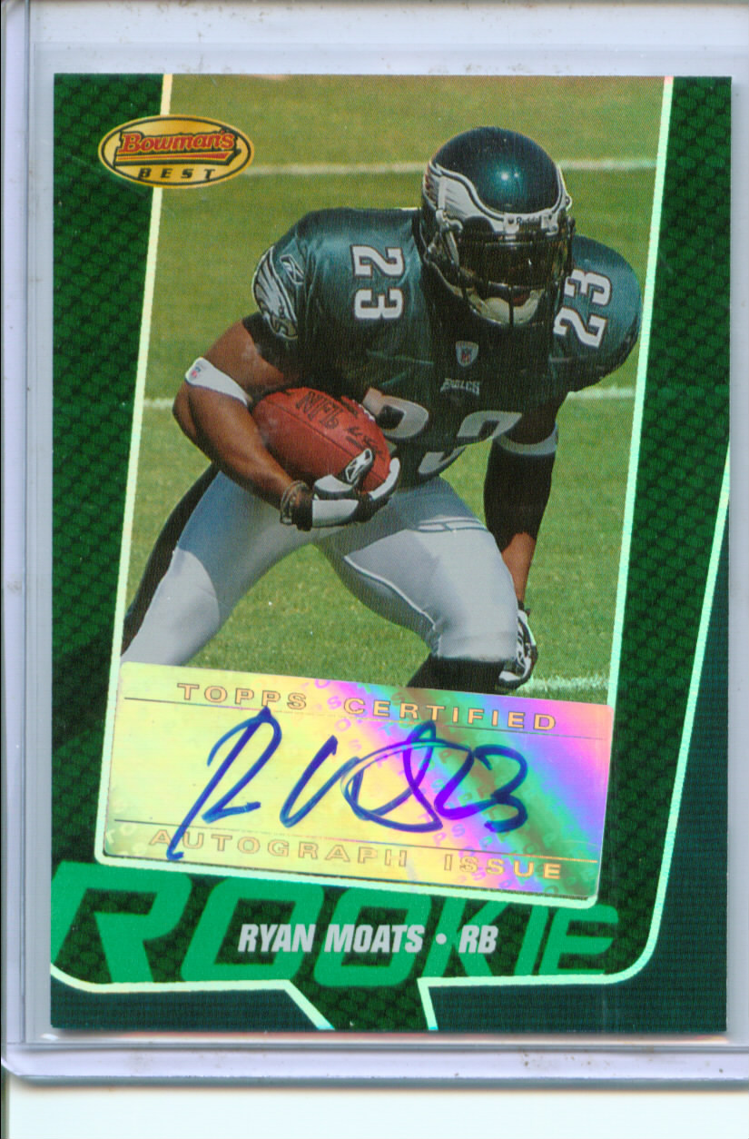 2005 Bowman's Best Green #115AU Ryan Moats AU