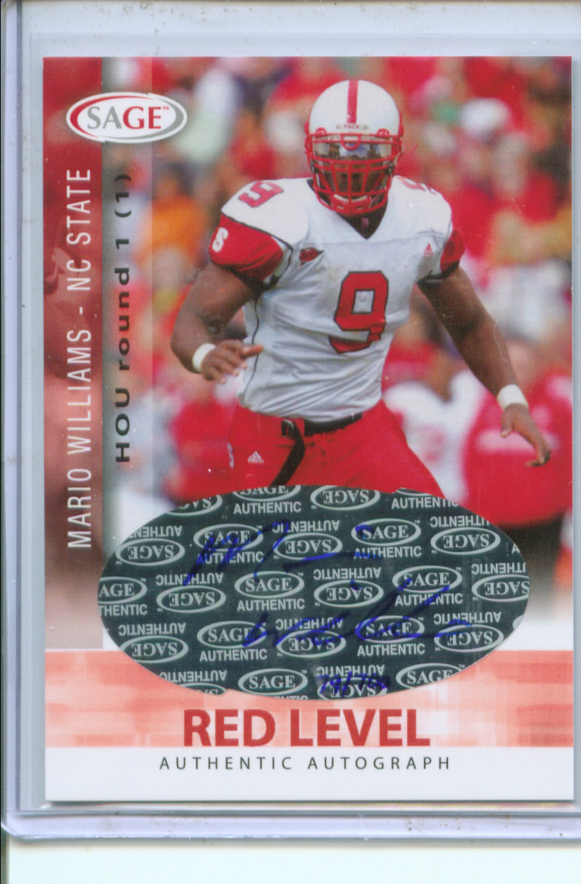 2006 SAGE Autographs Red #A56 Mario Williams/700