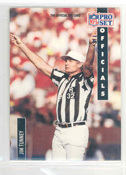 Pro Set NFL Officials Jim Tunney Blank Back RARE