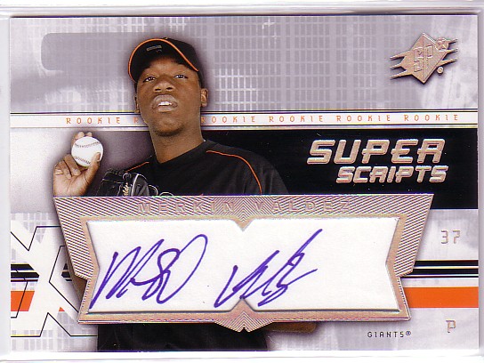 2004 SPx SuperScripts Rookies #MV Merkin Valdez