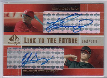 2004 SP Prospects Link to the Future Dual Autographs #GS Ken Griffey Jr./B.J. Szymanski