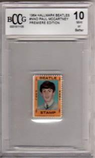 1964 Hallmark Beatles #NNO Paul McCartney Stamp BCCG 10 Mint