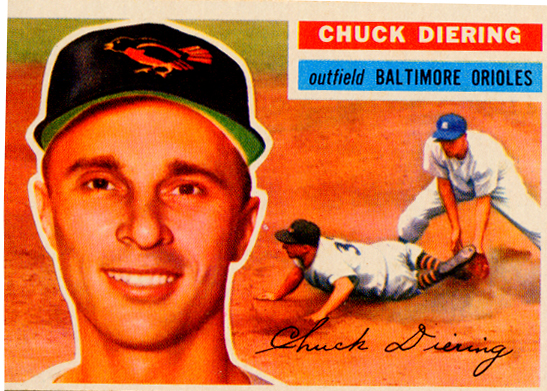 1956 Topps #19A Chuck Diering GB