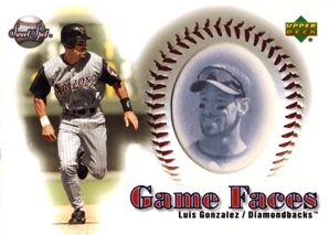 2002 Sweet Spot Game Face Blue Portraits #167 Luis Gonzalez GF