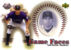 2002 Sweet Spot Game Face Blue Portraits #169 Todd Helton GF