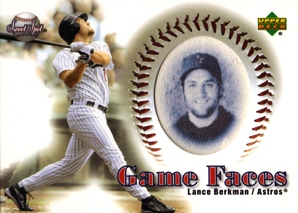 2002 Sweet Spot Game Face Blue Portraits #173 Lance Berkman GF