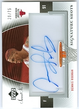 2005-06 Sweet Shot Signature Shots Acetate #DR Dennis Rodman/75