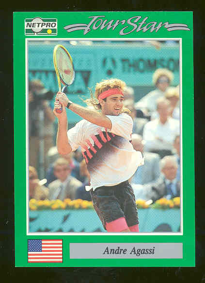 1991 NETPRO Tour Star #3 Andre Agassi first Ever True Rookie Card RARE