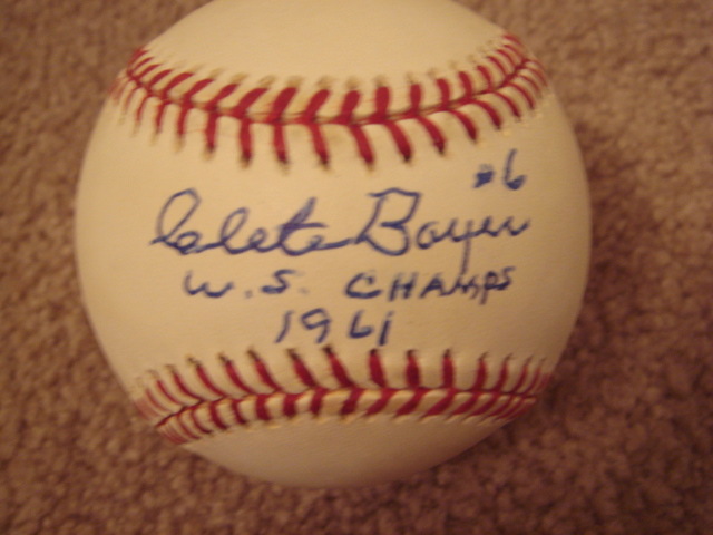 Clete Boyer Autographed Official AL Baseball With COA With ws chp. 1961