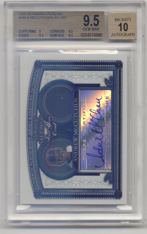2005 Bowman Sterling A.McCutchen AU Jsy D BGS  9.5