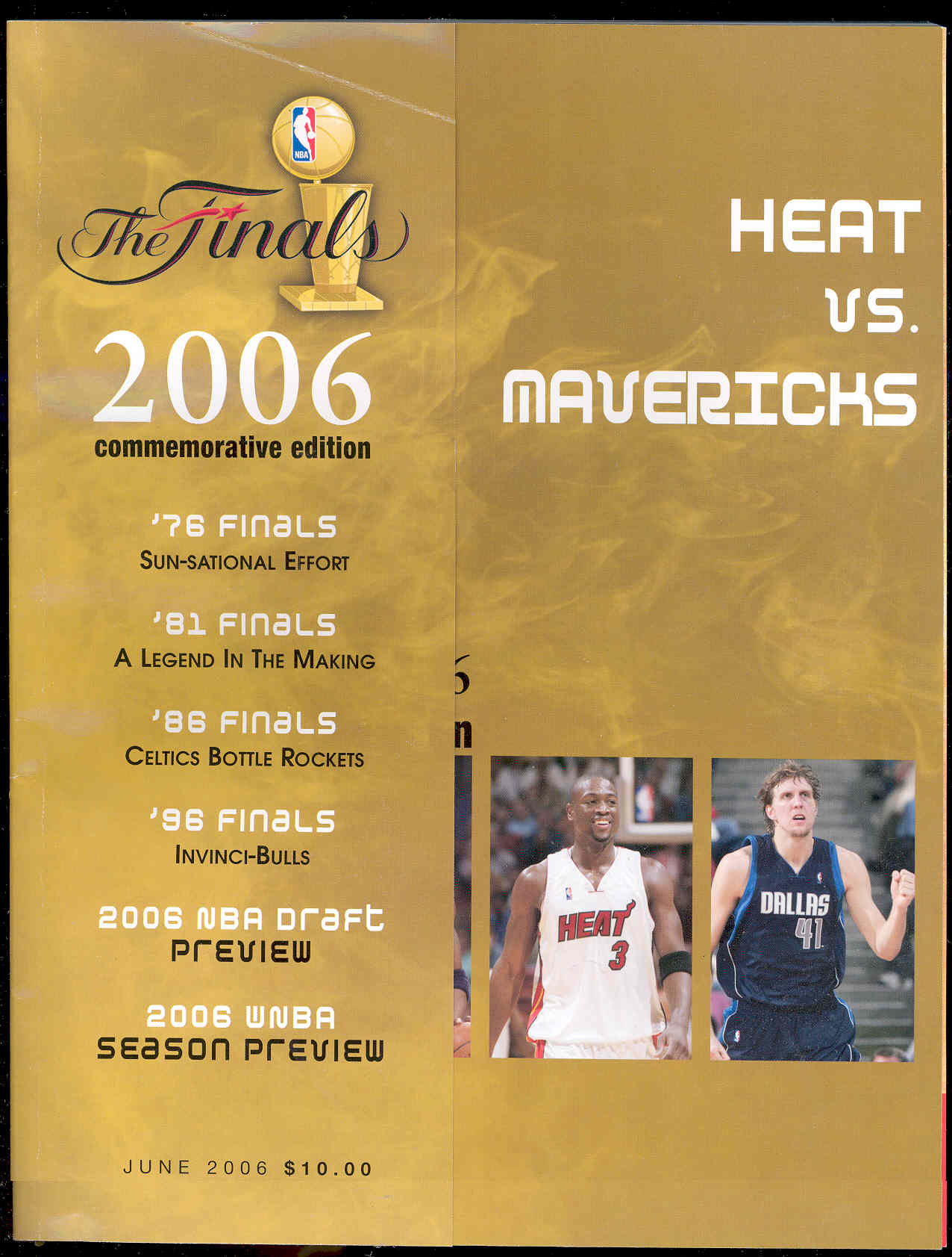 The NBA Finals 2006 Commemorative Program Heat VS. Mavericks 