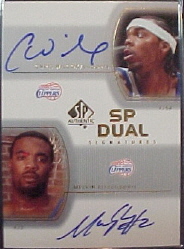 2002-03 SP Authentic SP Dual Signatures #CWME Chris Wilcox/Melvin Ely