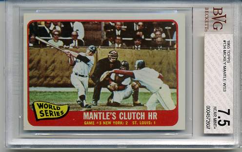1965 Topps #134 World Series Game 3/Mickey Mantle