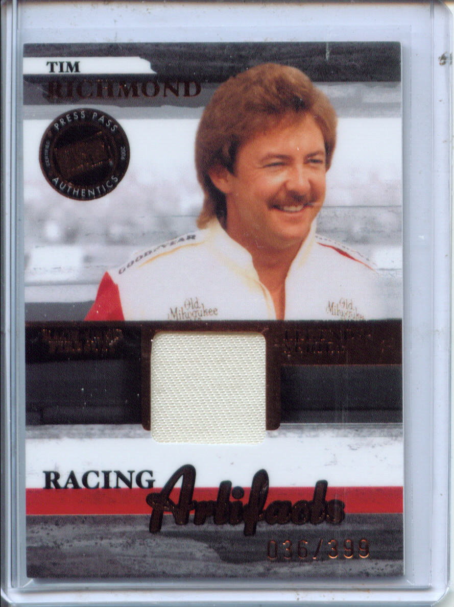 2006 Press Pass Legends Racing Artifacts Firesuit Bronze #TRF Tim Richmond