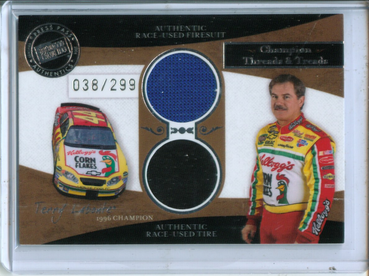 2006 Press Pass Legends Champion Threads and Treads Silver #CTTTL Terry Labonte