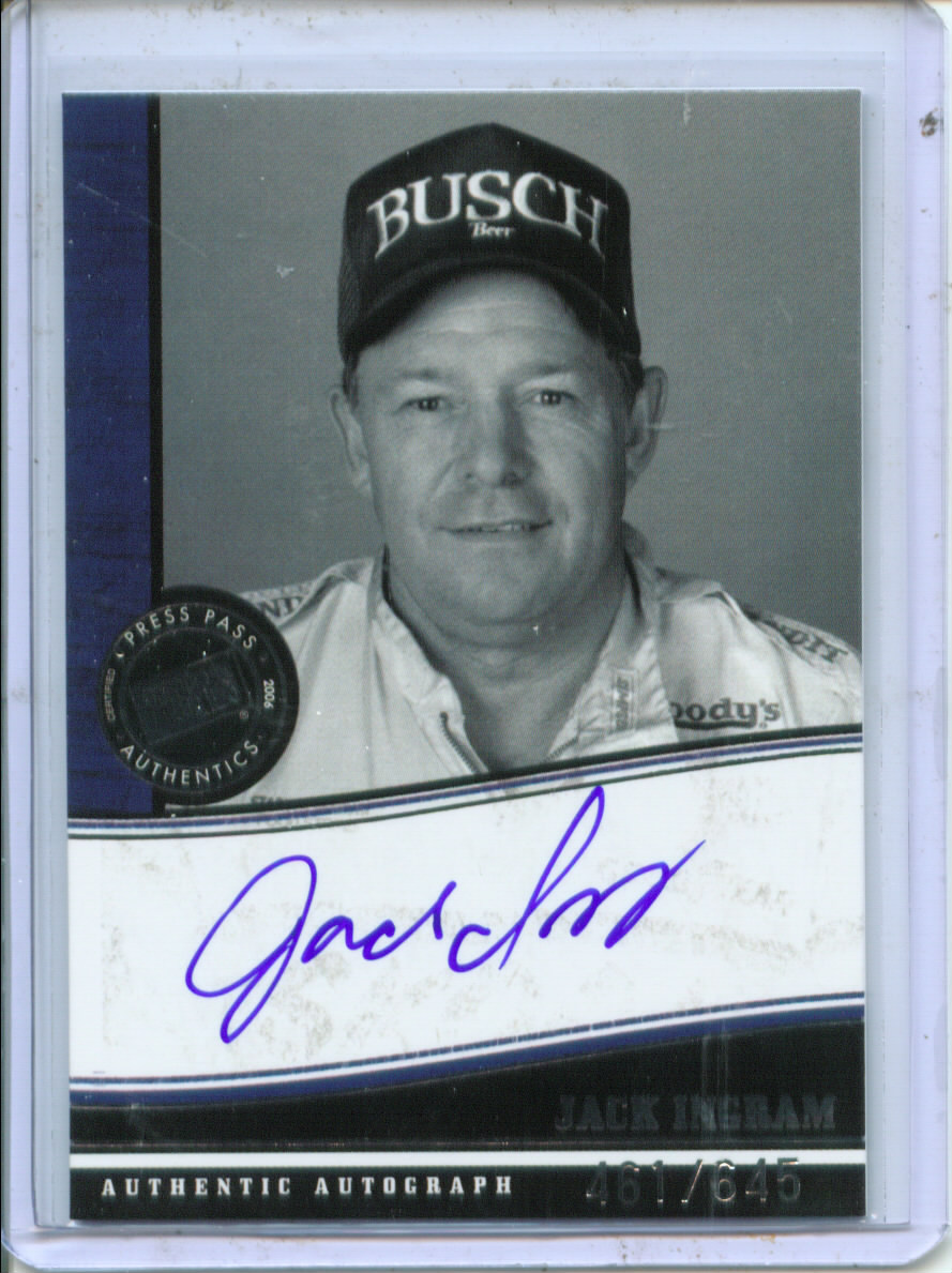 2006 Press Pass Legends Autographs Blue #8 Jack Ingram/645