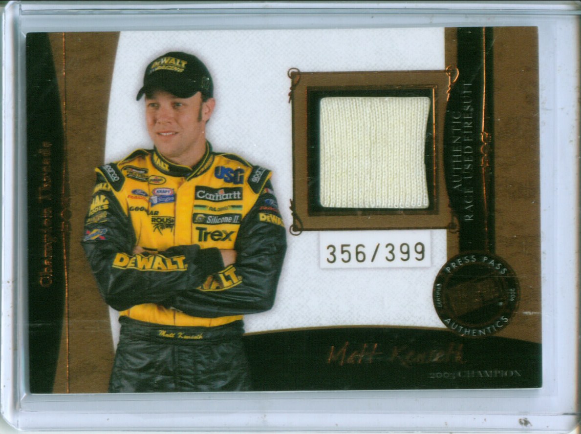 2006 Press Pass Legends Champion Threads Bronze #CTMK Matt Kenseth