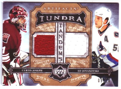 2006-07 Artifacts Tundra Tandems Gold #TTCE Curtis Joseph/Ed Jovanovski front image
