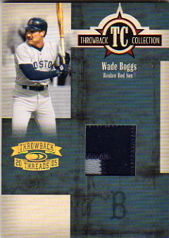 2005 Throwback Threads Throwback Collection Material Prime #26 Wade Boggs Jsy/25