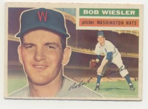 1956 Topps #327 Bob Wiesler RC