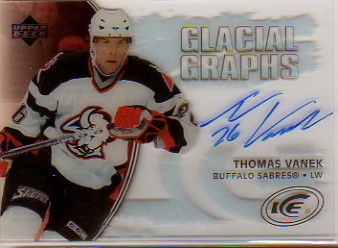 2005-06 Upper Deck Ice Glacial Graphs #GGTV Thomas Vanek