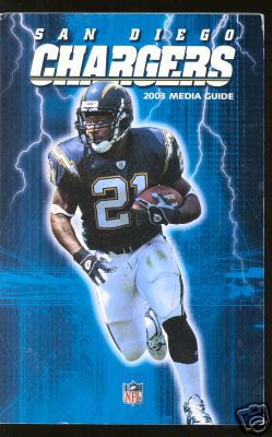 San Diego Chargers 2003 Media Guide LaDainian Tomlinson Cover 