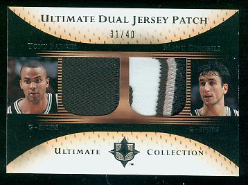 2005-06 Ultimate Collection Patches Dual #DPPG Tony Parker/Manu Ginobili