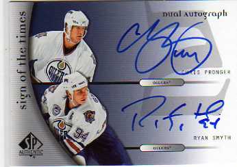 2005-06 SP Authentic Sign of the Times Duals #DPS Chris Pronger/Ryan Smyth