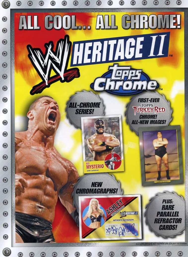 2006 2007 Topps WWE Heritage II (Series 2) Chrome Wrestling Hobby Box  (Random Chromagraphs - Certified Autographs) 