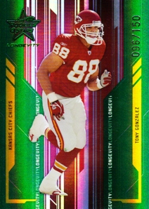 2005 Leaf Rookies and Stars Longevity Emerald #49 Tony Gonzalez