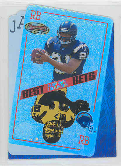 2001 Bowman's Best Bets #BB5 LaDainian Tomlinson Chargers Rookie Card 