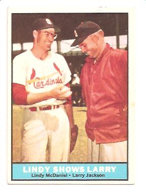 1961 Topps #75 Lindy Shows Larry/Lindy McDaniel/Larry Jackson
