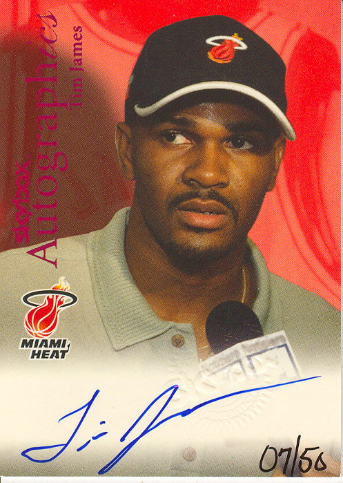 1999-00 SkyBox Premium Autographics Blue #51 Tim James