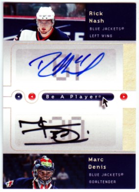 2005-06 Be A Player Dual Signatures #ND Rick Nash/Marc Denis front image