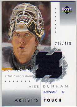 2002-03 UD Artistic Impressions Artist's Touch Jerseys #ATMD Mike Dunham